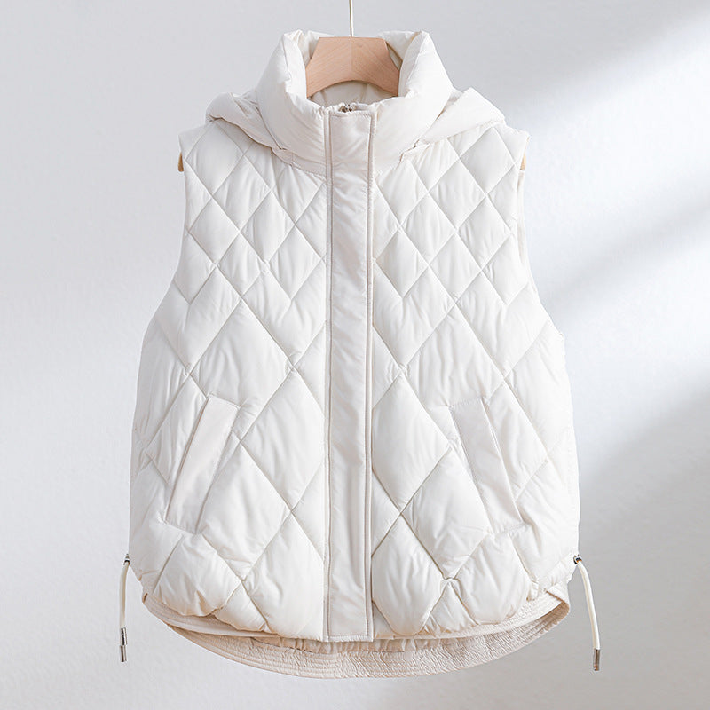 Korean-style Cropped Vest Jacket for Women - Trendy Denim Jacket