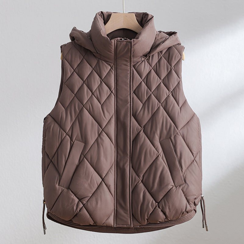 Korean-style Cropped Vest Jacket for Women - Trendy Denim Jacket