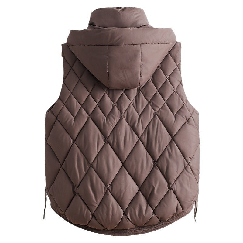 Korean-style Cropped Vest Jacket for Women - Trendy Denim Jacket