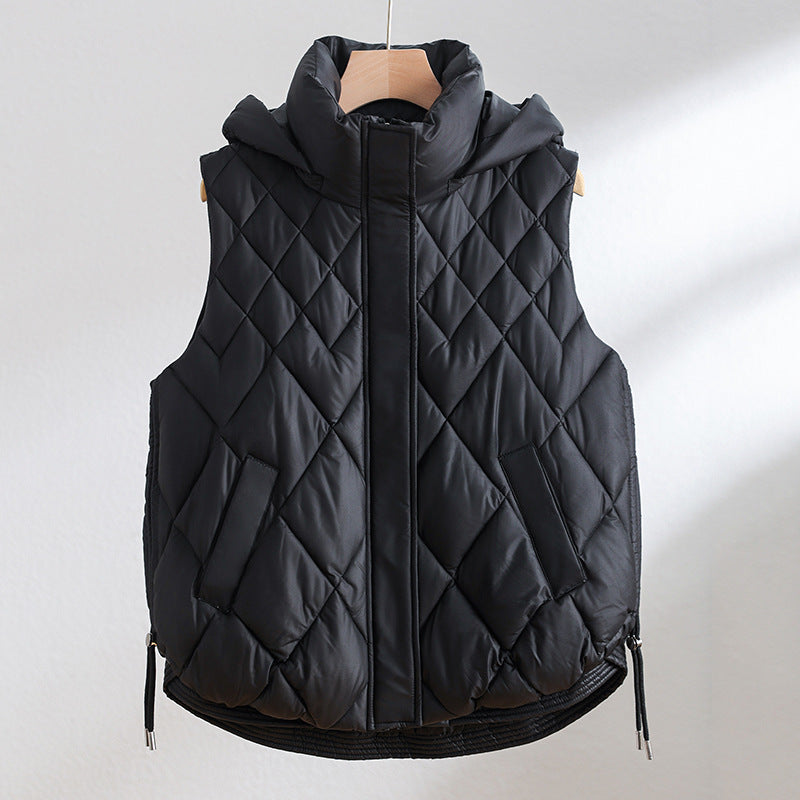 Korean-style Cropped Vest Jacket for Women - Trendy Denim Jacket