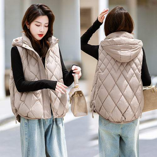 Korean-style Cropped Vest Jacket for Women - Trendy Denim Jacket