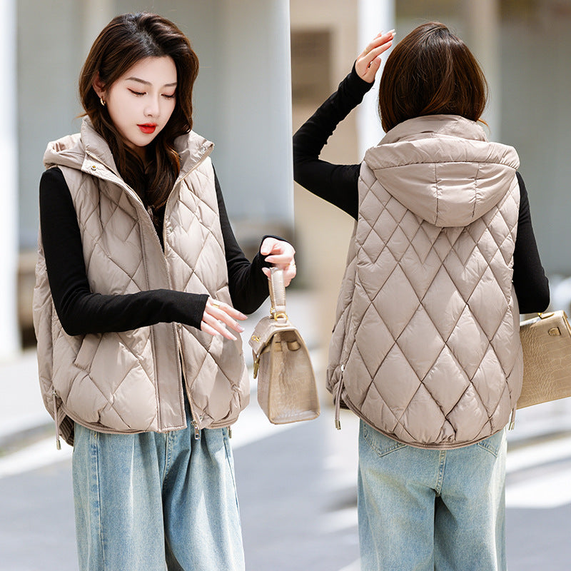 Korean-style Cropped Vest Jacket for Women - Trendy Denim Jacket