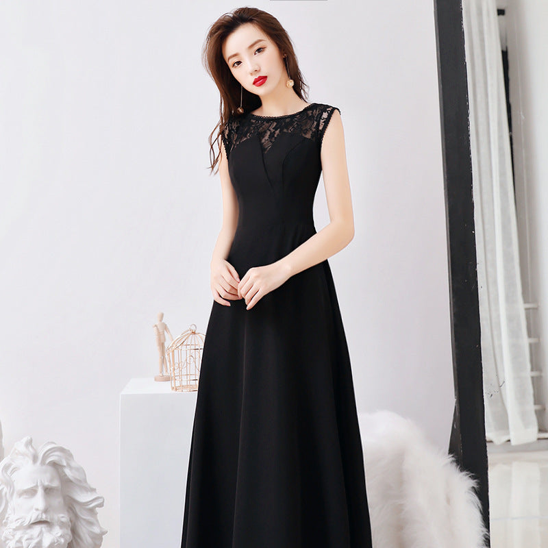 Elegant Black Long Evening Dress for Women