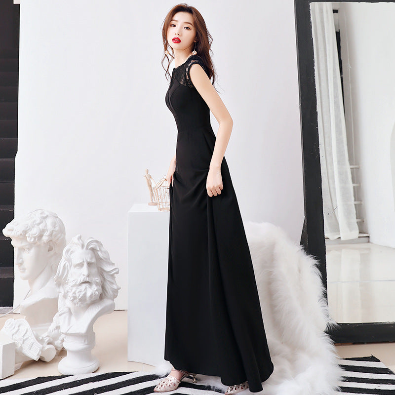 Elegant Black Long Evening Dress for Women