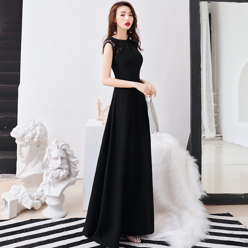 Elegant Black Long Evening Dress for Women