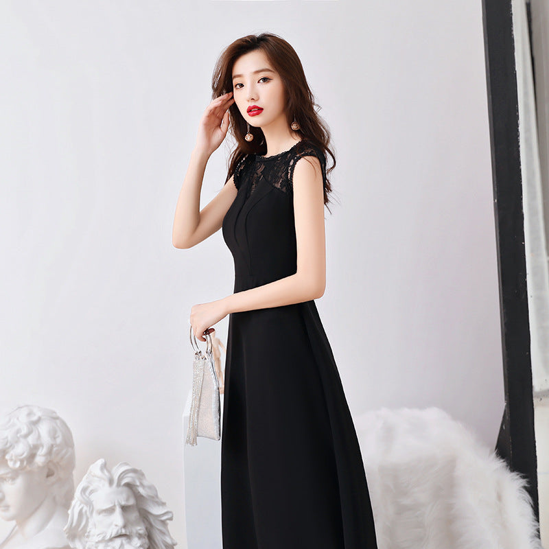 Elegant Black Long Evening Dress for Women