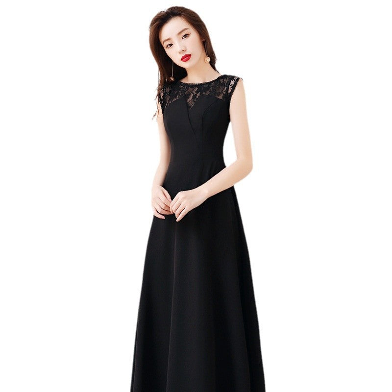 Elegant Black Long Evening Dress for Women