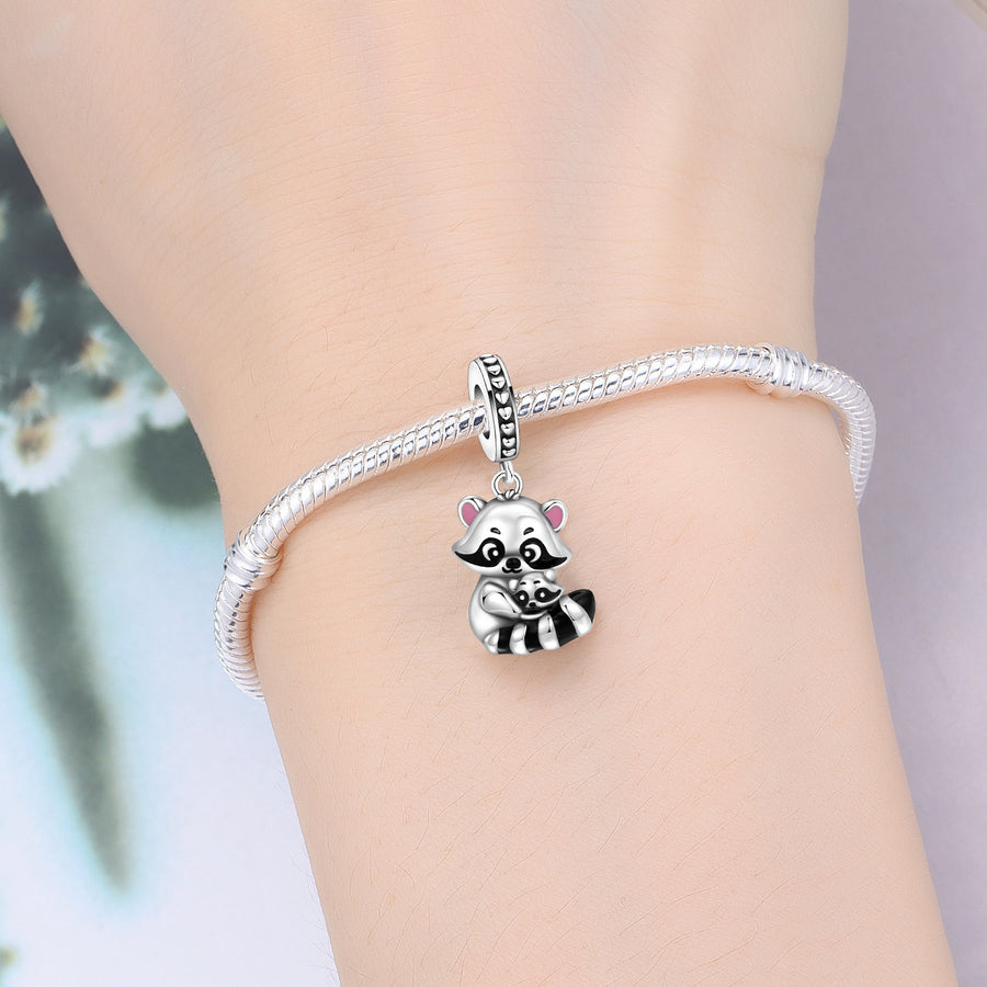 Cute Bamboo Panda DIY Copper Bead Pendant Necklace