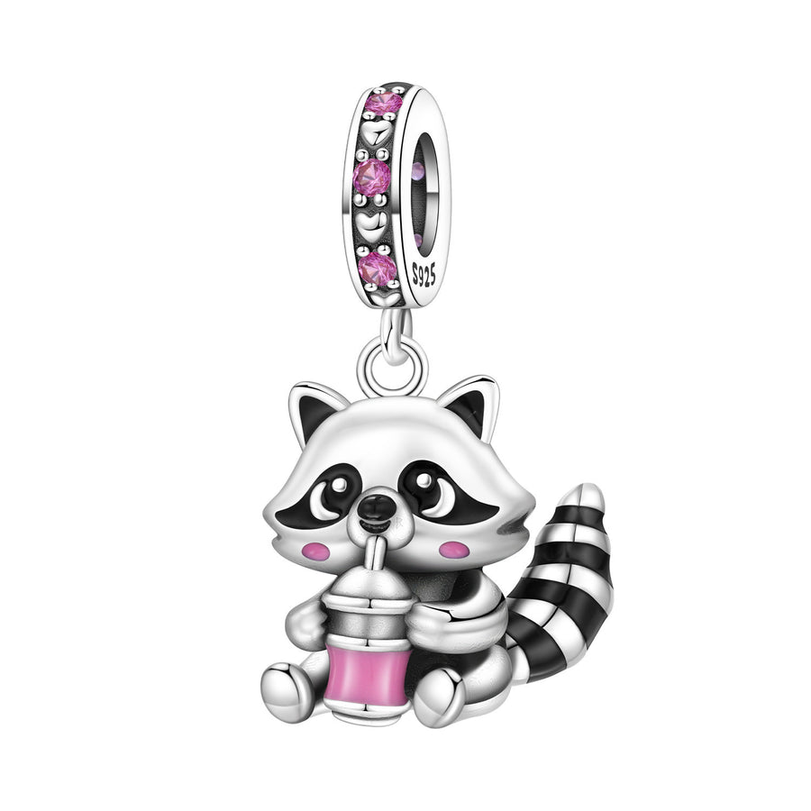 Cute Bamboo Panda DIY Copper Bead Pendant Necklace
