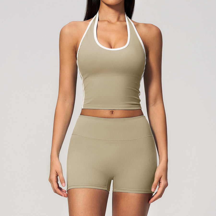Breathable Slim-fit Womens Yoga Outfit Set for Comfort