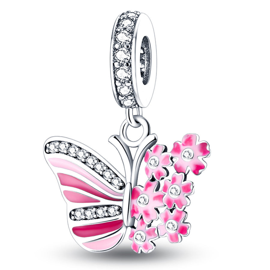 Delicate Butterfly Beaded Pendant Bracelet Accessories