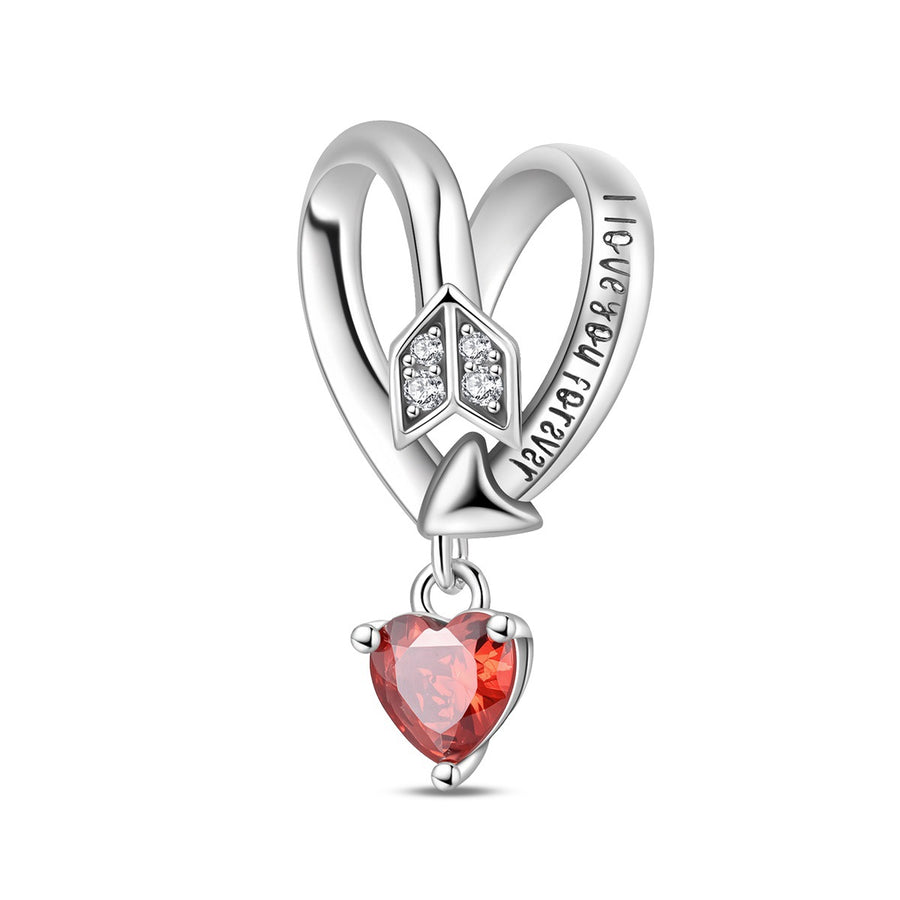 DIY Bracelet with Heart-Shaped Rose Beads and Pendant Accessories