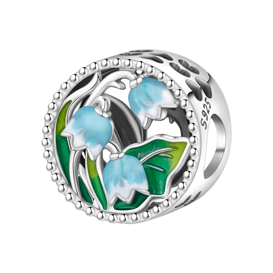 Lily Of The Valley Iris Pendant Necklace DIY Bracelet Charm