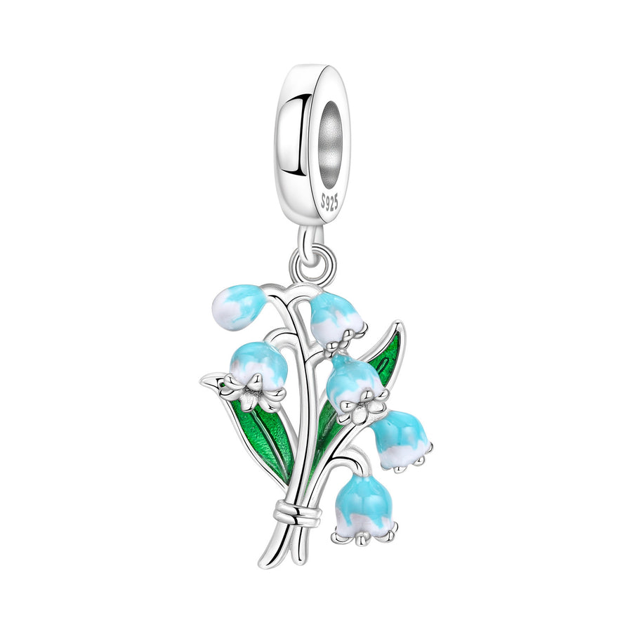 Lily Of The Valley Iris Pendant Necklace DIY Bracelet Charm