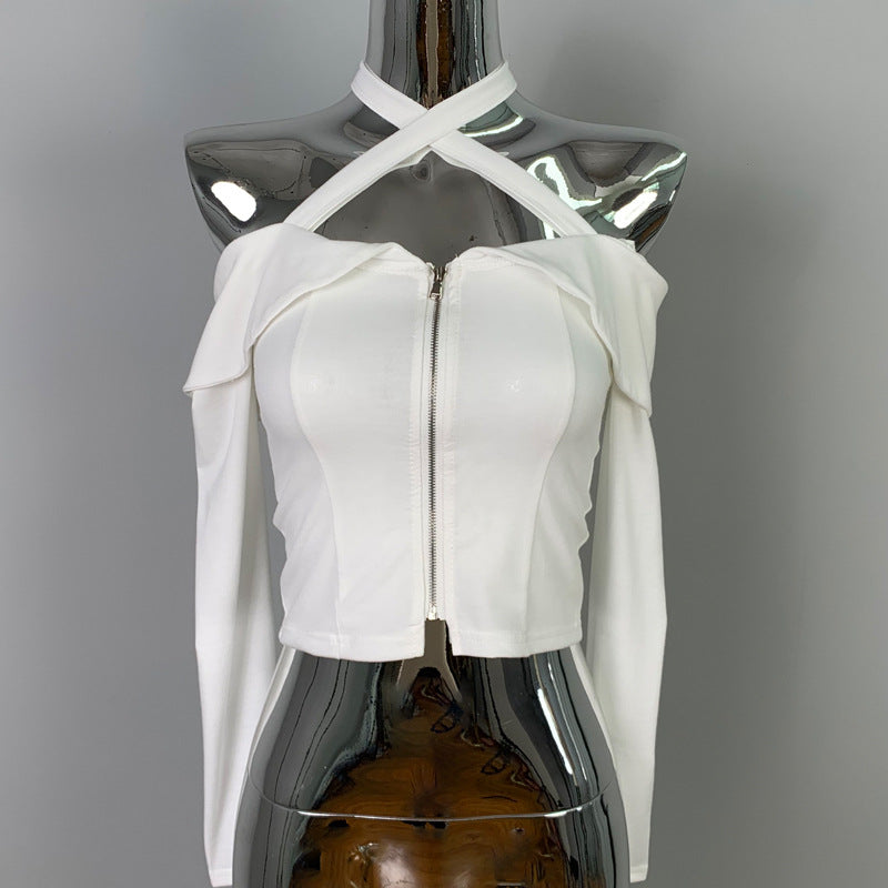 Sweet and Alluring Strapless Low-Cut Off-Shoulder Top