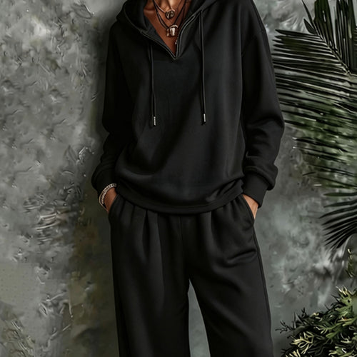 Casual Hoodie Pullover Pants Set for Men