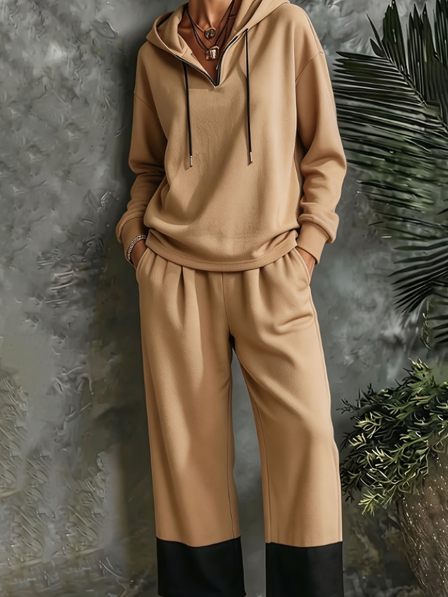 Casual Hoodie Pullover Pants Set for Men