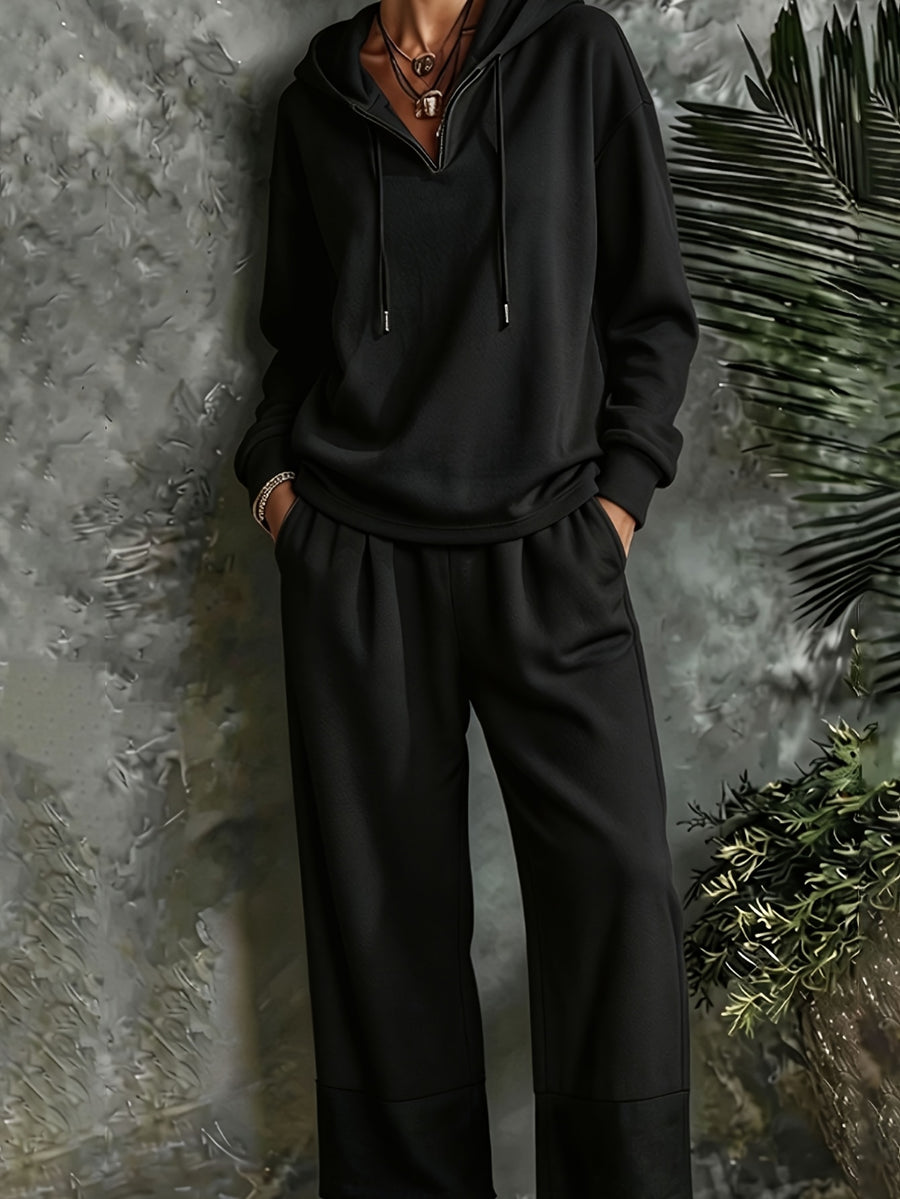 Casual Hoodie Pullover Pants Set for Men