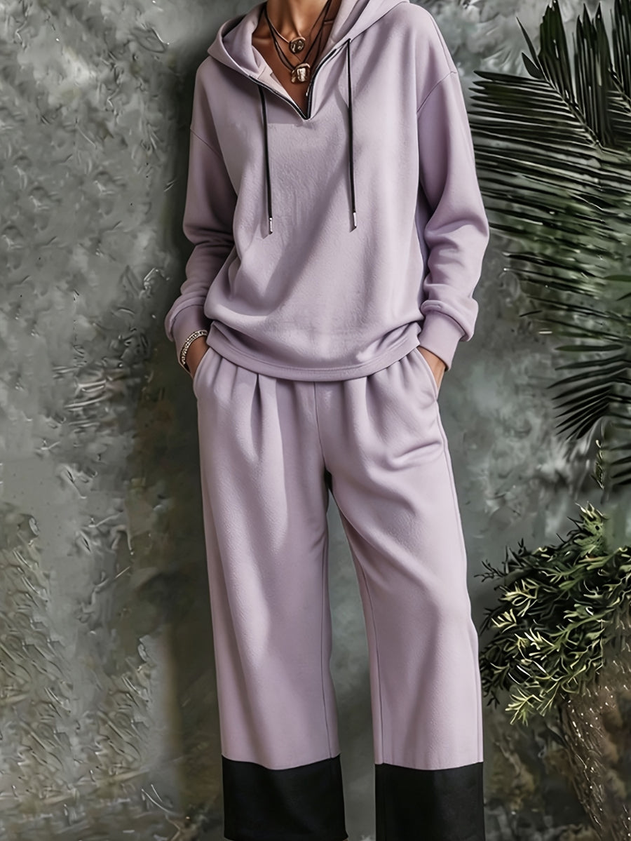 Casual Hoodie Pullover Pants Set for Men