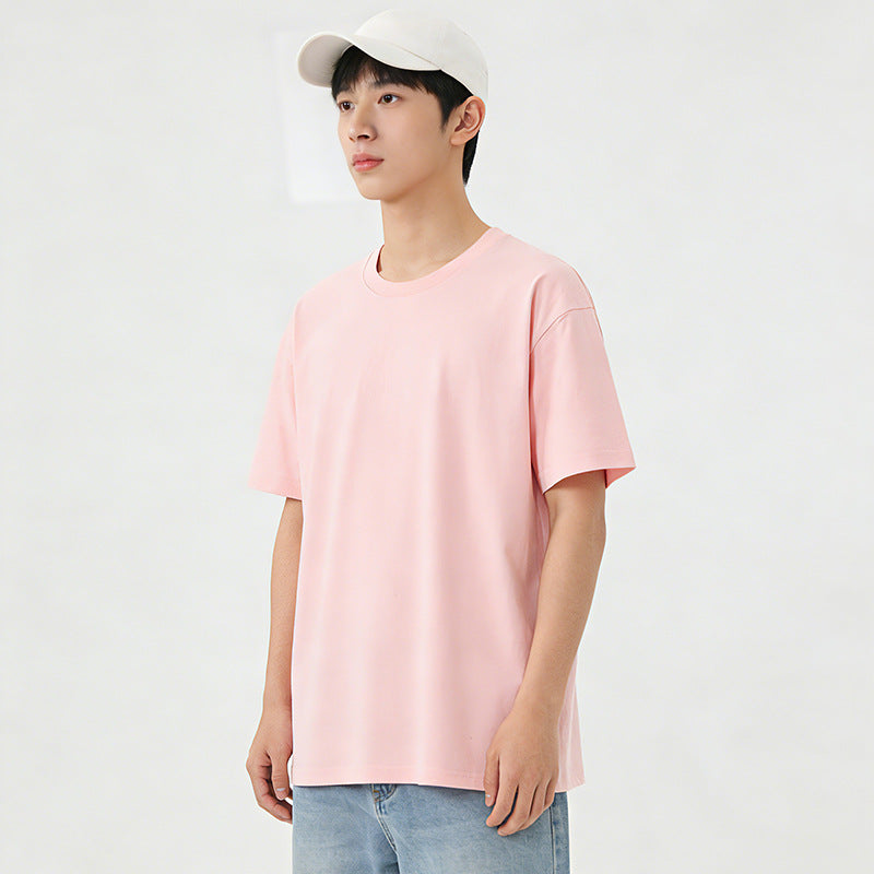 Short-sleeve Pure Cotton Mens T-shirt - Comfortable & Stylish