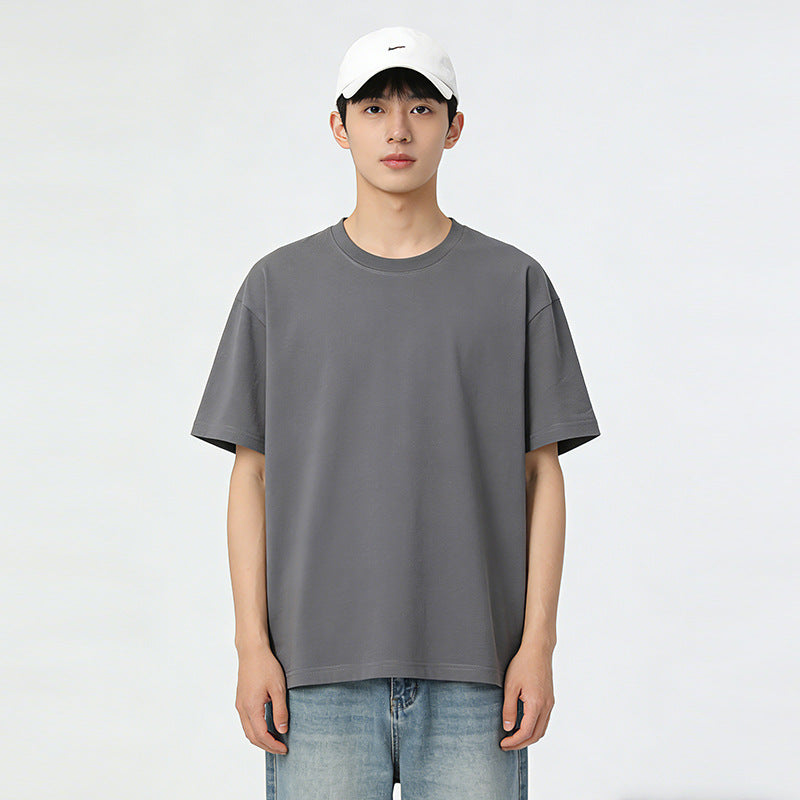 Short-sleeve Pure Cotton Mens T-shirt - Comfortable & Stylish