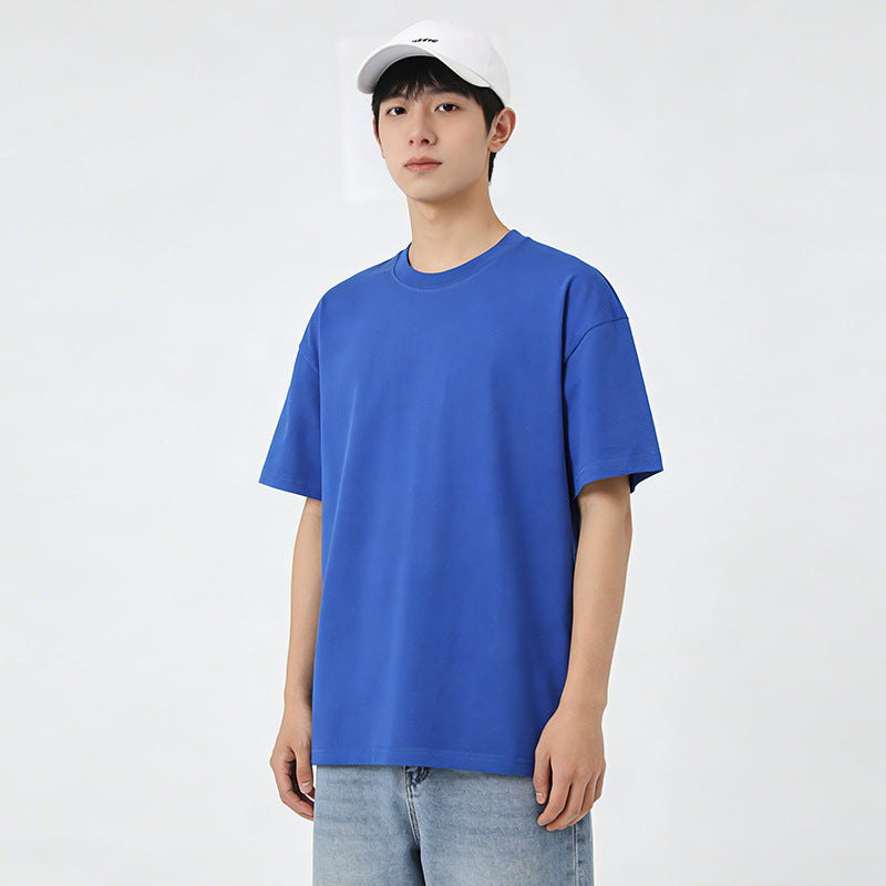 Short-sleeve Pure Cotton Mens T-shirt - Comfortable & Stylish