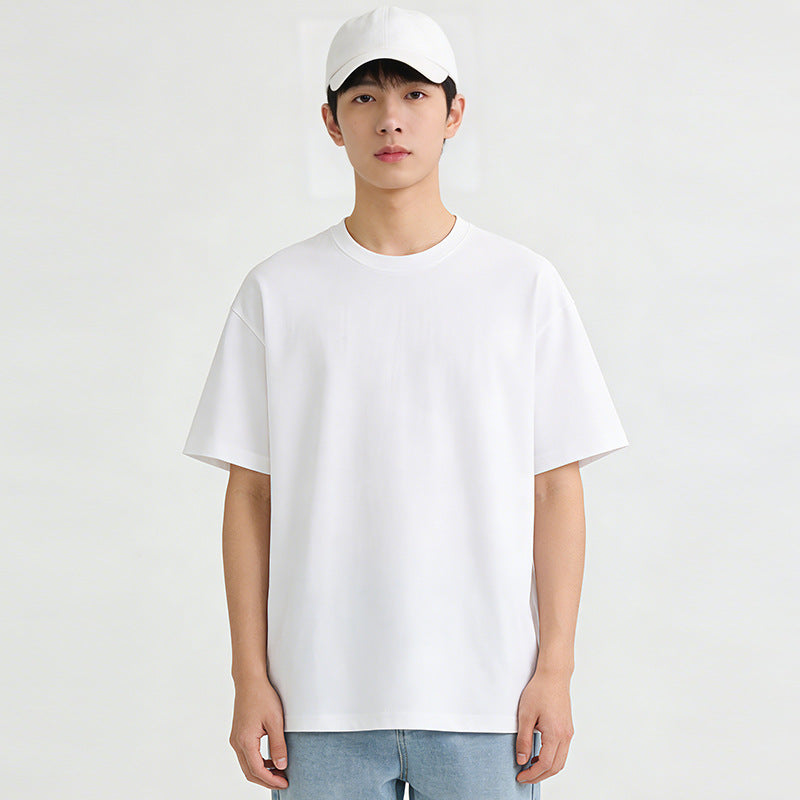 Short-sleeve Pure Cotton Mens T-shirt - Comfortable & Stylish
