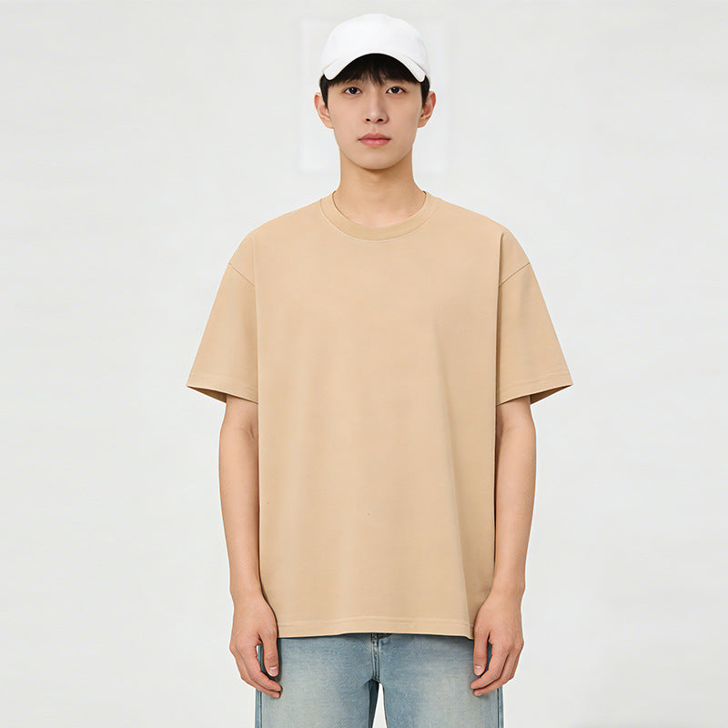 Short-sleeve Pure Cotton Mens T-shirt - Comfortable & Stylish