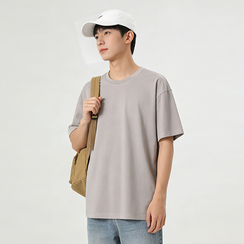 Short-sleeve Pure Cotton Mens T-shirt - Comfortable & Stylish