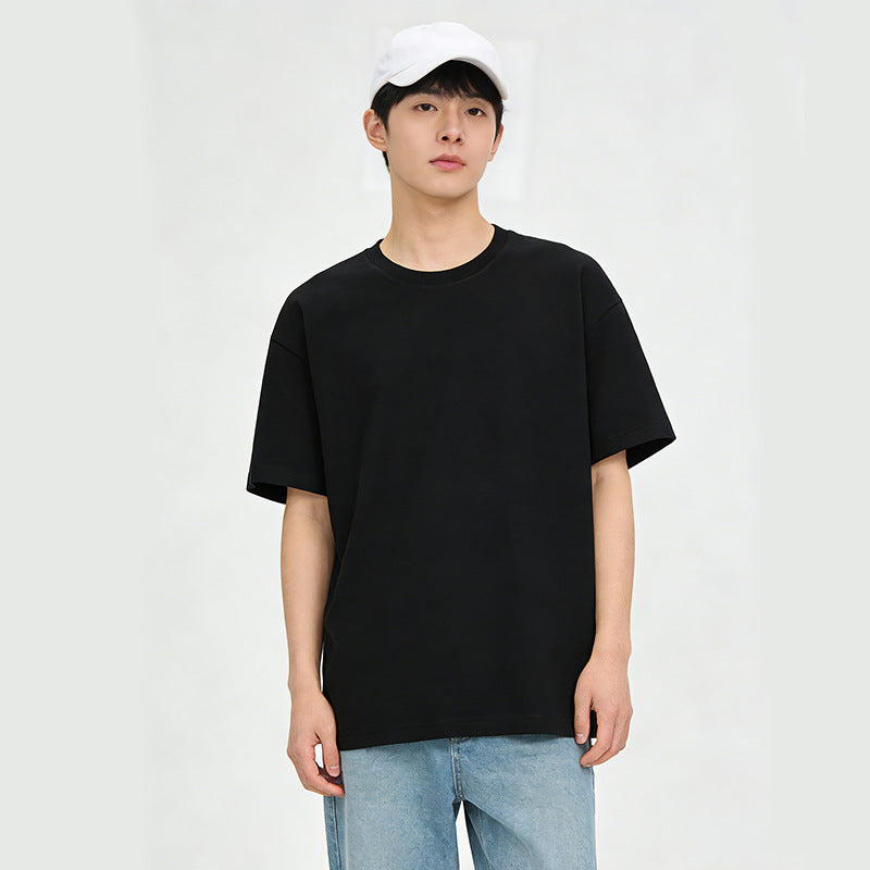 Short-sleeve Pure Cotton Mens T-shirt - Comfortable & Stylish