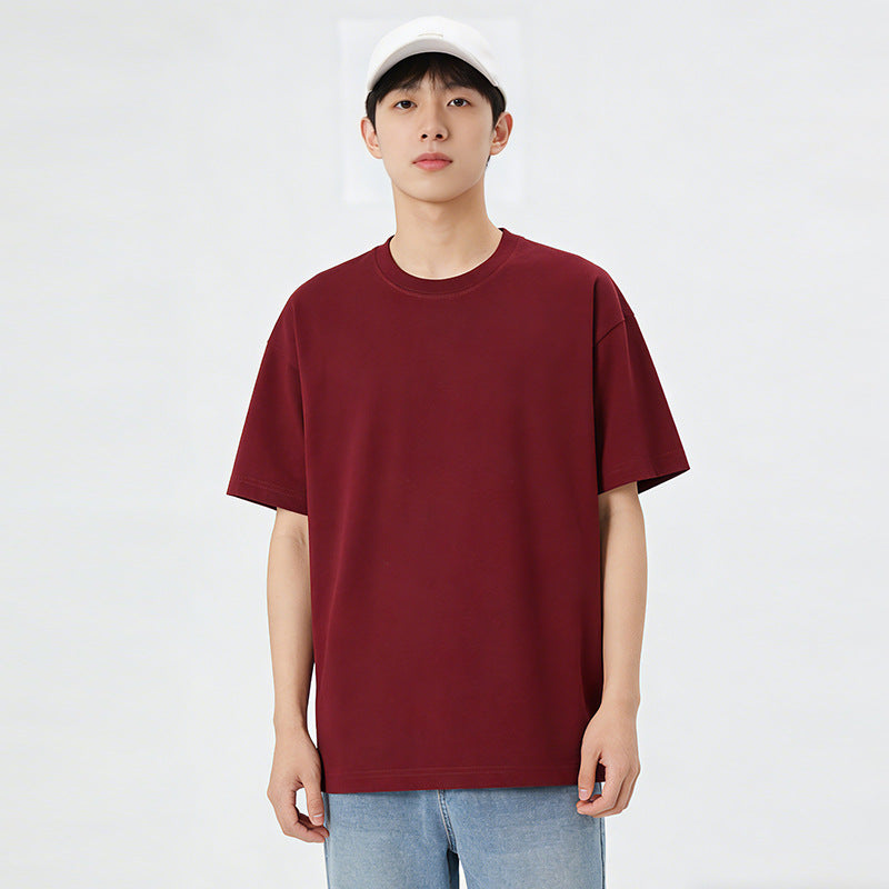 Short-sleeve Pure Cotton Mens T-shirt - Comfortable & Stylish