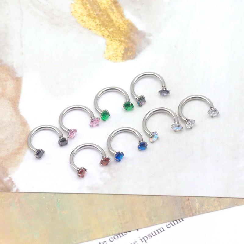 Round Double-Zircon Nose Ring - Stunning Statement Ring