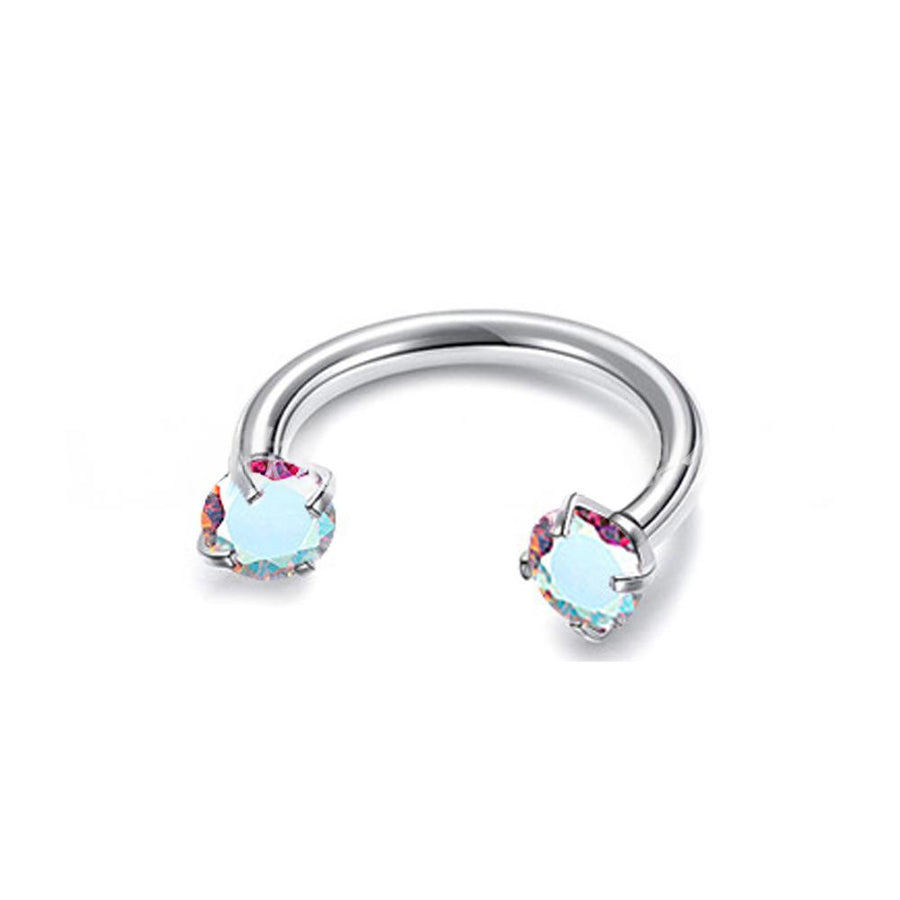Round Double-Zircon Nose Ring - Stunning Statement Ring