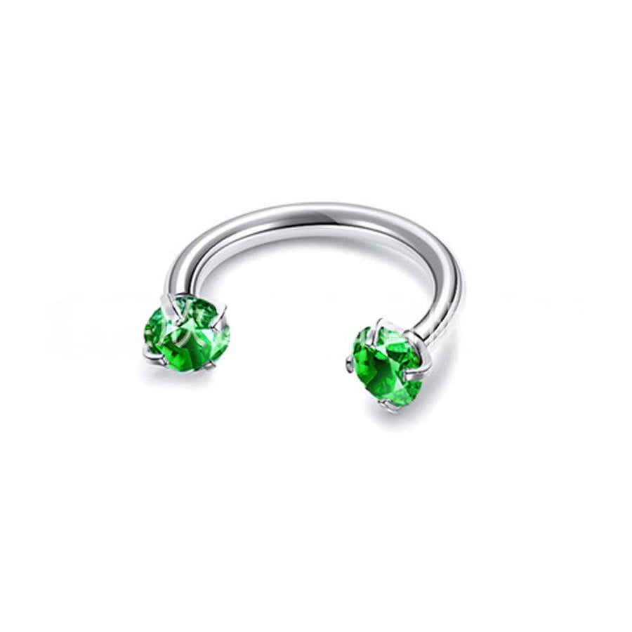 Round Double-Zircon Nose Ring - Stunning Statement Ring