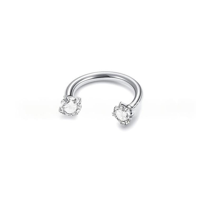Round Double-Zircon Nose Ring - Stunning Statement Ring