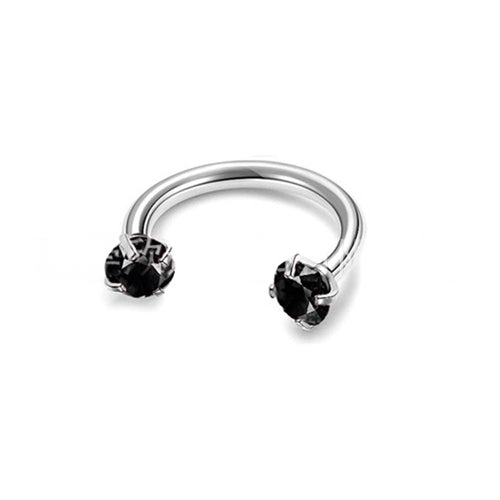 Round Double-Zircon Nose Ring - Stunning Statement Ring