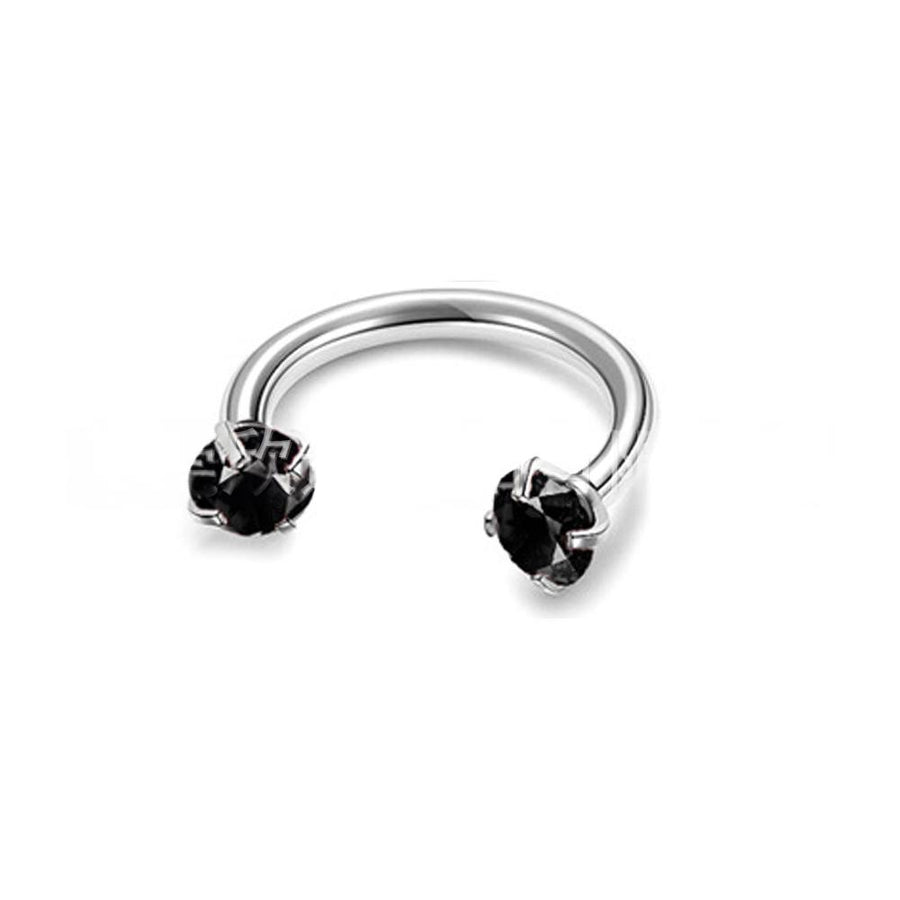 Round Double-Zircon Nose Ring - Stunning Statement Ring