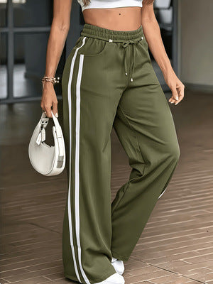 Seamed Draping Outerwear-style Floor-length Pants