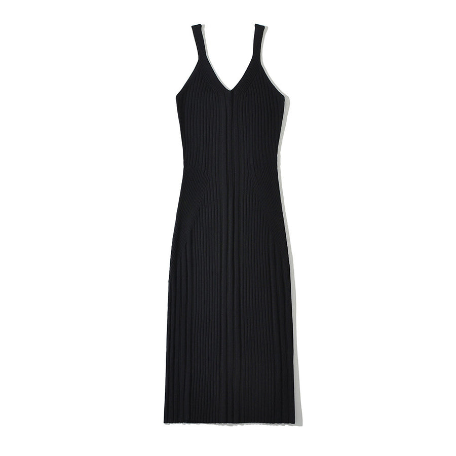 Sweet and Sexy Strap Dress Waist-Cinching Maxi Skirt