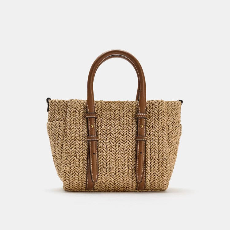 Stylish Straw Woven Hand-held Shoulder Crossbody Bag