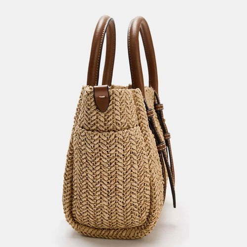 Stylish Straw Woven Hand-held Shoulder Crossbody Bag