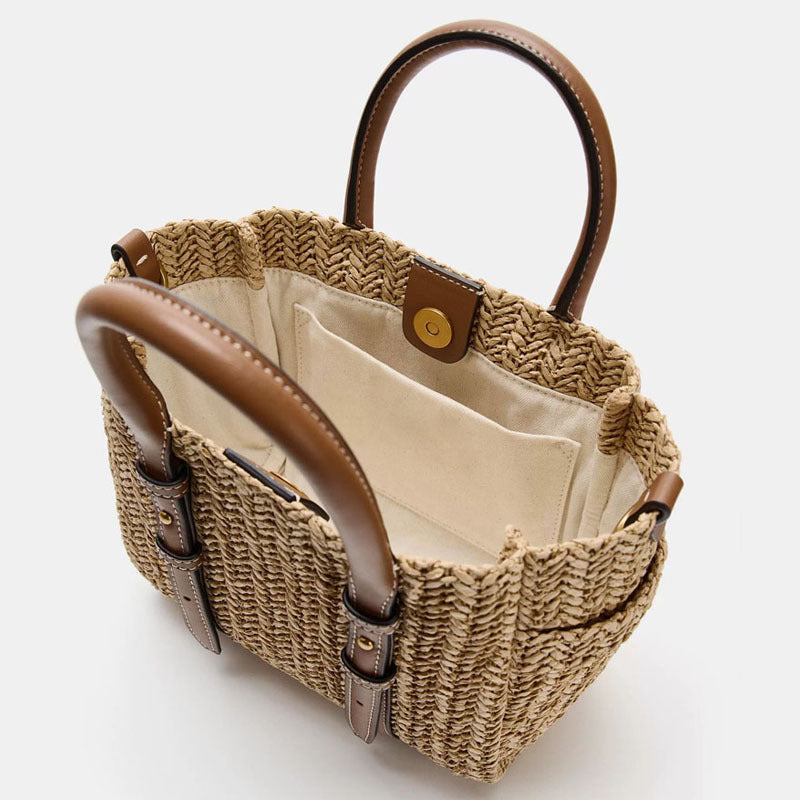 Stylish Straw Woven Hand-held Shoulder Crossbody Bag