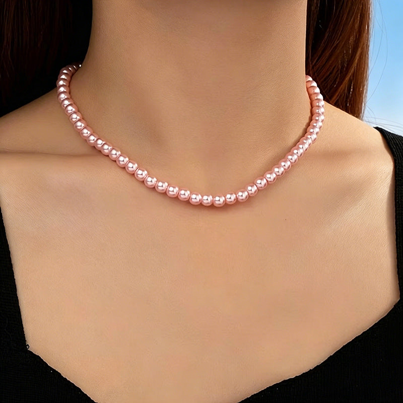 Simple and Casual Pearl Clavicle Necklace for Women