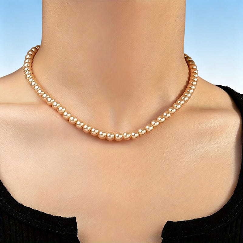 Simple and Casual Pearl Clavicle Necklace for Women