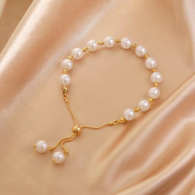 Affordable Luxury Adjustable Pearl Bracelet for Women