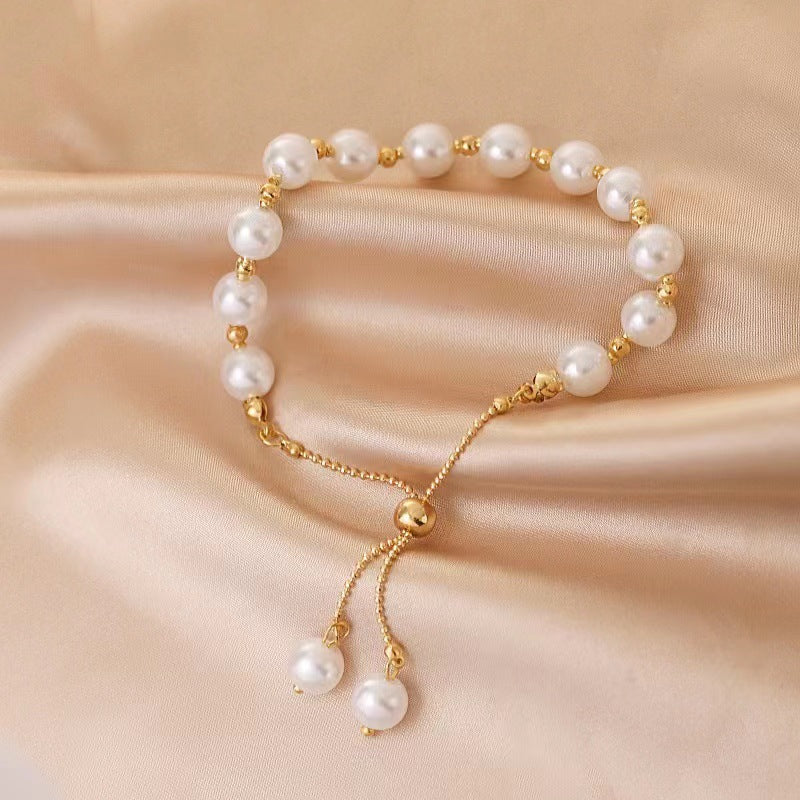 Affordable Luxury Adjustable Pearl Bracelet for Women