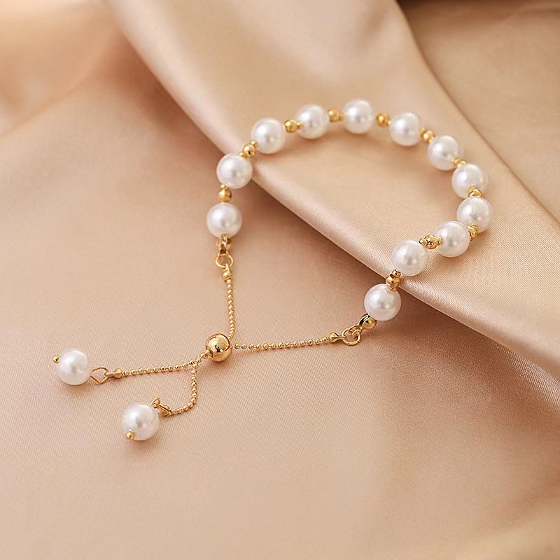 Affordable Luxury Adjustable Pearl Bracelet for Women