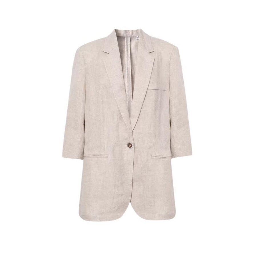 Womens Old Money Style Linen Blazer for Effortless Elegance