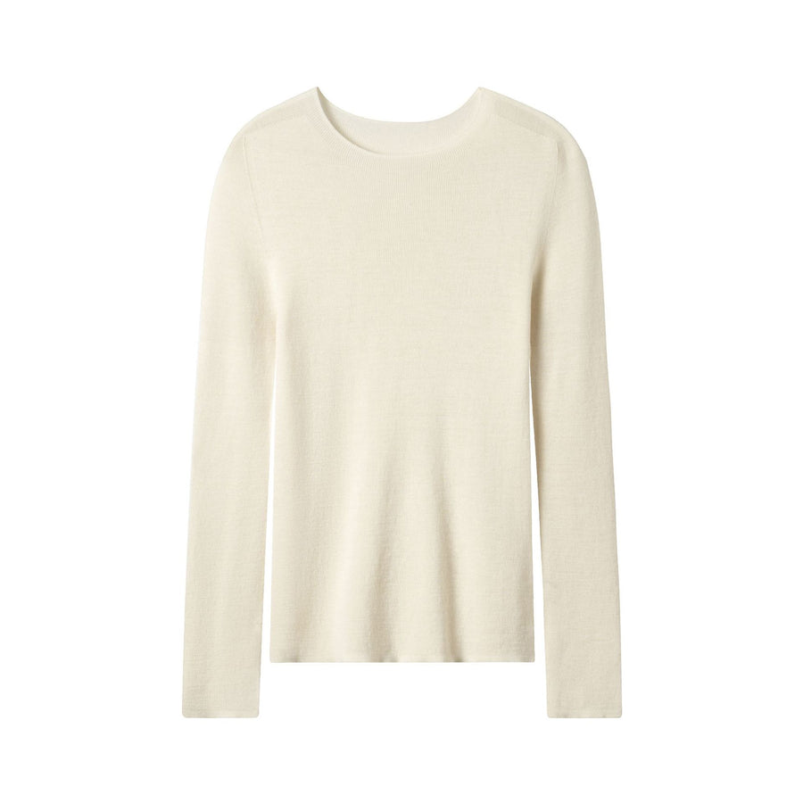 Womens Versatile Crew-neck Knit Bottoming Sweater