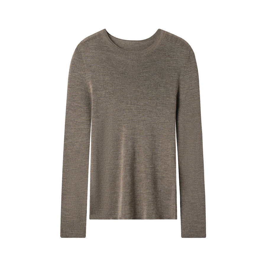 Womens Versatile Crew-neck Knit Bottoming Sweater
